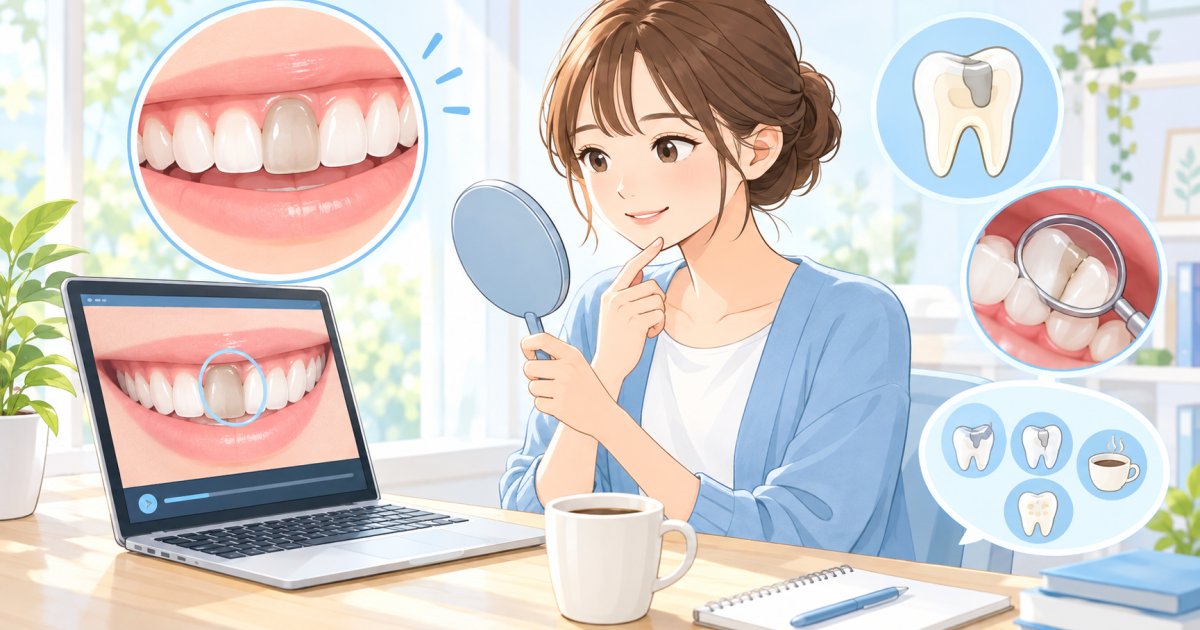 前歯１本の色が気になる…症状がなくても歯科に相談していい？