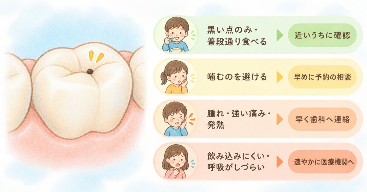 乳歯のむし歯は痛がらなければ放置していい？受診を考える目安
